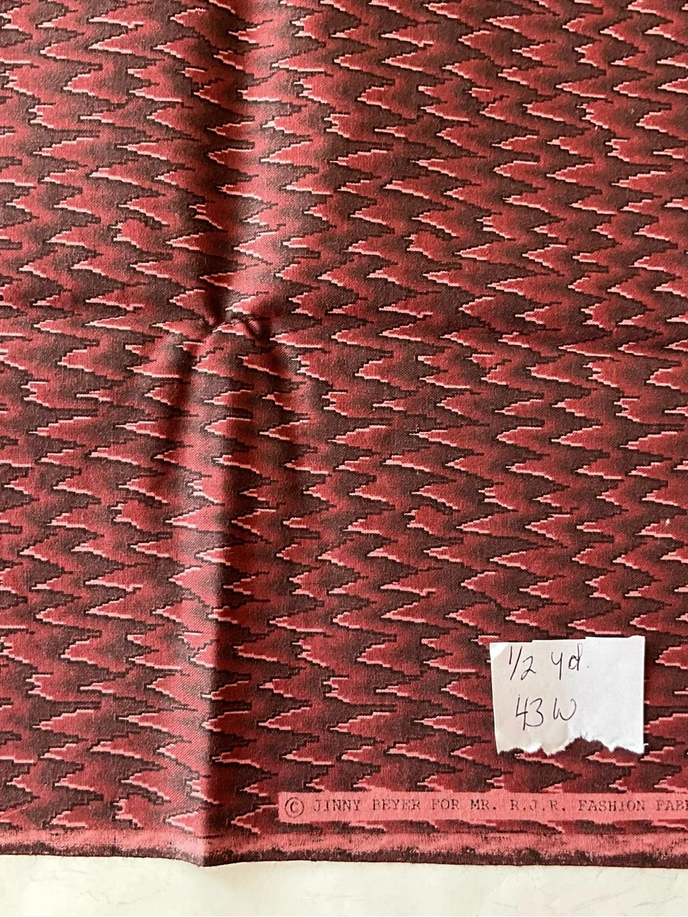 Quilting Sewing Crafts Fabric Lot RJR Fashion Cotton Geometric Red Black Pink